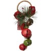 Kurt Adler Metal Grapes Jingle Bell Door Hangers with Burlap Bows & Greens, 8" Assorted (Set of 2) - 4 of 4