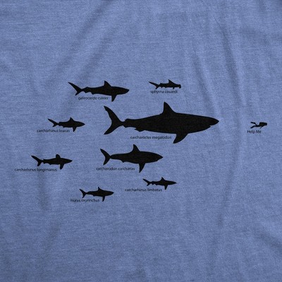 Crazy Dog T-Shirts, Inc. Kids' Shark Hierarchy T Shirt Funny Youth Sharks Shirt I Love Sharks Tee - Crazy Dog Youth T Shirt For Summer Light Blue XL — фото 2