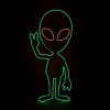 40" Halloween Neon Style Alien Decoration - image 4 of 4