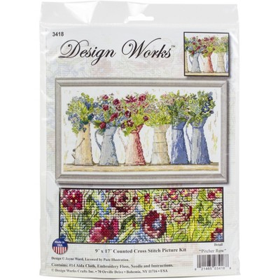 Design Works Counted Cross Stitch Kit 10"X18"-Pitcher Row (14 Count)