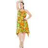 LA LEELA Women's Beachwear Summer Swim Beach Cover Ups for Swimwear Women Swimsuit Coverups for Women Cover-up Spaghetti Strap Dress 1X Orange, Floral - 4 of 4