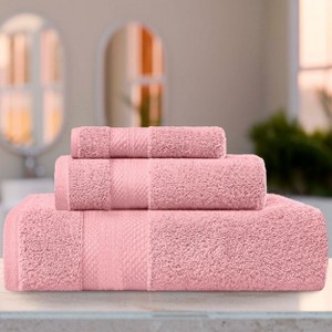 Luxury Cotton Heavyweight Solid Plush Towel Set by Blue Nile Mills - 1 of 4