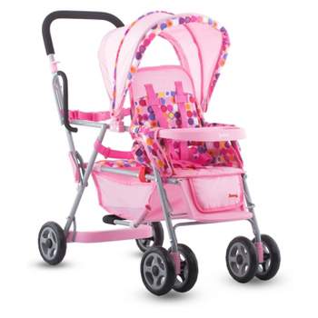 Joovy Baby Doll Caboose Tandem Stroller - Pink Dot