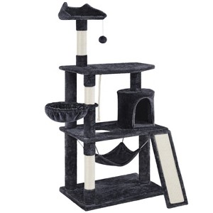 Yaheetech 63.5"H 4-Level Plush Cat tree for Small/Medium Cats - 1 of 4