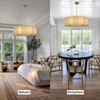 CityFurn 32" 9-Light Modern Round Chandelier Drum Pendant Lights with Alabaster Shade - 3 of 4