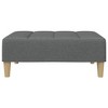 vidaXL Footstool Dark Gray 30.3"x21.7"x12.2" Fabric - 4 of 4