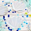 Sparkle and Bash 48 Pack Holographic Seashell Plates for Girls Mermaid Birthday Party Supplies, Silver Foil Design (9 In) - 3 of 4