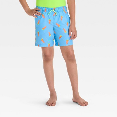 Boys' Pizza Printed Swim Shorts - Cat & Jack™ Blue