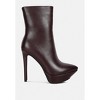 MAGNA Burgundy Platform Heel Ankle Boot - 2 of 4