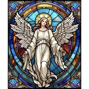 Sunsout Stained Glass Angel 1000 pc Jigsaw Puzzle 71855 - 1 of 4