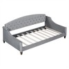 PAGED Twin Size Upholstered Daybed Modern Tufted Button Bed Wooden Bed Frame for Bedroom and Living Room Room - 3 of 4