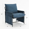 Small Living Room Accent Chair - Mid Century Modern Corduroy Upholstered Lounge Arm Reading Side Single Sofa Chair - 2 of 4