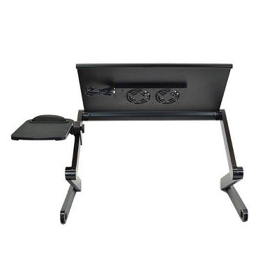 Workez Adjustable Laptop Cooling Stand & Lap Desk Black - Uncaged Ergonomics