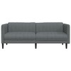 vidaXL Dark Gray 3-Seater Sofa - Modern Polyester Fabric Couch Settee with Padded Seating for Living Room/Lounge Area - 3 of 4