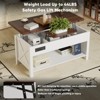 Belord Lift-Top Coffee Table with 4-Way Foldable Tabletop, Farmhouse Coffee Table with Multiple Hidden Storage Compartments for Living Room - 2 of 4