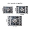 Kumasinova Vintage Boho Area Rug, Washable Rug with Floral Pattern, Faux Cashmere Living Room Rug, Non-Slip Rugs, Stain-Resistant Door Mat - 3 of 4