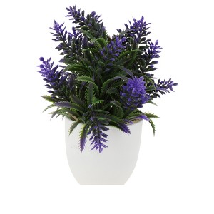 Unique Bargains Artificial Plants Mini Pine Cone Sprig Plant Plastic 2.76"x2.76"x6.3" 1 Pc - 1 of 4