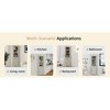 68" Tall Corner Cabinet with 1 Door, 1 Drawer & Adjustable Shelf, Farmhouse Storage Hutch for Kitchen, Living Room, Dining Room - 4 of 4