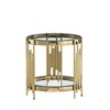 CAVINAS Coffee Tables for Living Room 35.43" Luxurious Round Coffee Table Gorgeous Golden Metal Coffee Table with Clear Glass - 4 of 4