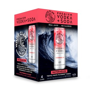 White Claw Spirits Vodka Soda Watermelon - 4pk/12 fl oz Cans - 1 of 4
