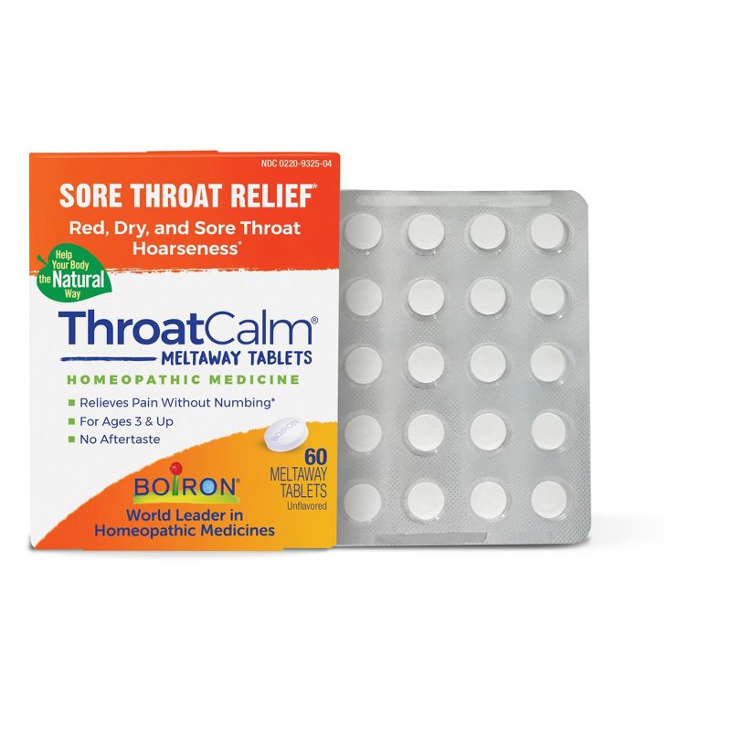 Boiron ThroatCalm Homeopathic Medicine For Sore Throat Relief  -  60 Tablet, 2 of 5