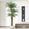 DR.Planzen 10FT Artificial Palm Tree, Tall Large UV-Resistant Outdoor Faux Palm Trees  for Patio, Poolside, Lawn, Porch and Home Office Indoor Decor - 2 of 4