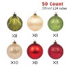 Every Day is Christmas Round 50ct 2.24"/57mm Shatterproof Christmas Tree Ornaments Set, Christmas Tree Balls Decoration - 3 of 4