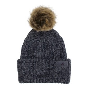 Arctic Gear Adult Acrylic Ribbed Cuff Winter Hat with Pom - 1 of 4