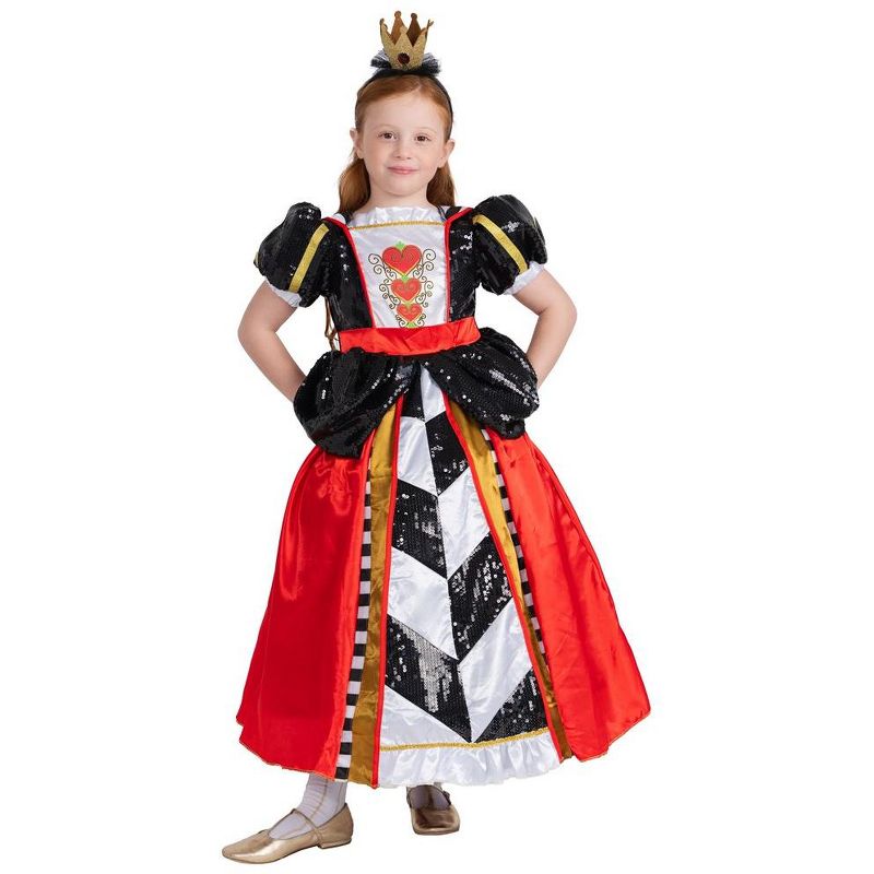 Dress Up America Queen of Hearts Costume for Girls, 1 of 4