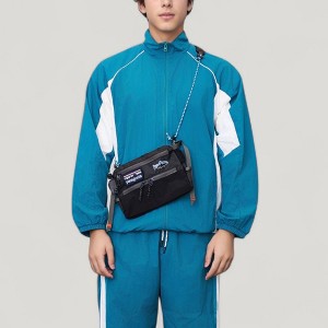 Anna-Kaci Active Men's Full Zip Colorblock Track Jacket with Elastic Hem and Stand Collar - 1 of 4