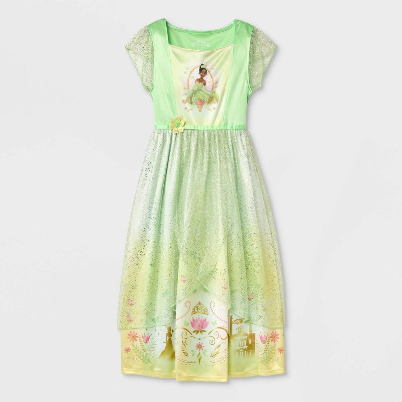 Girls' Disney Princess Tiana's Palace NightGown - Green, 1 of 6