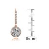 Guili Round CZ Drop Earrings in Sterling Silver with Gold, Rose & Rhodium Plating – Euro Style Sparkle for Refined Everyday Elegance - 4 of 4