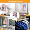 NewHome"33lbs Freestanding Clothing Rack with Bottom Shelf for Home & Dormitory Storage Organizer"Black White - 4 of 4