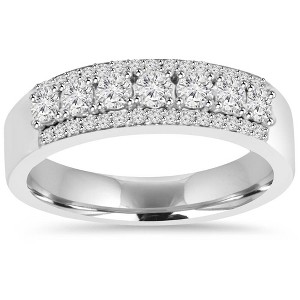 Pompeii3 3/4ct Diamond Wedding Ring 14K White Gold - 1 of 4