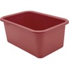Teacher Created Resources® Small Plastic Storage Bin, Deep Rose, Pack of 6 - 2 of 4