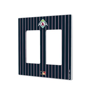 MLB Cooperstown West Teams Pinstripe Hidden-Screw Light Switch Plate for Double Rocker - 1 of 4