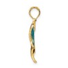 Black Bow Jewelry 14k Yellow Gold & Aqua Translucent Acrylic Butterfly Pendant, 30mm - 2 of 4