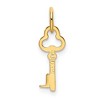 Black Bow Jewelry 14k Yellow Gold, Hannah Collection, Mini Initial L Shamrock Key Charm - 3 of 4