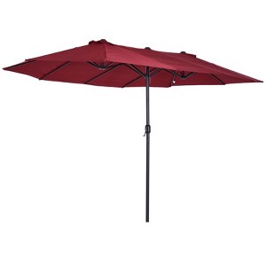 Sapphtopaz Patio Umbrella Outdoor Large Umbrella Double Sided Waterproof Pool Umbrella with Crank for Garden, Beach, Pool - 1 of 4