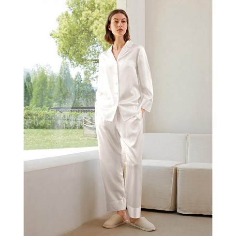 Mommesilk S Classic Silk Pajamas Set For Women ivory Target