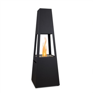 Ferro Chiminea With Hidden Propane Tank in Black by Real Flame - 1 of 4