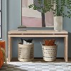 APRILSOUL 60'' Farmhouse Console Table - Retro Wooden Entryway Table with Double Board Suspension Design - 3 of 4