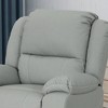 Faux Leather Manual Swivel Recliner Chair with 360° Rotation - 3 of 4