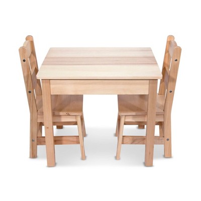 kids wood table and chair set