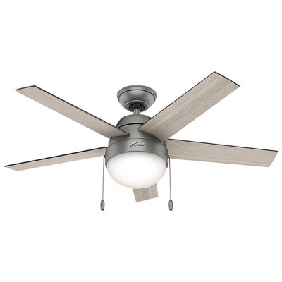 46" Anslee Ceiling Fan Silver (Includes Energy Efficient Light) - Hunter