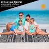 Outdoor Rugs Waterproof, Portable Lightweight Plastic Straw Camping Geometric Reversible Indoor Outdoor Floor Mat for RV Porch Deck Balcony Beach - 3 of 4