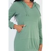 Slickblue Women's French Terry Hoodie Mini Dress, Long Sleeve Pullover Style, Casual Fit, 7 Color Options, Size S-L - 4 of 4