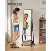 SONGMICS Jewelry Armoire Cabinet Floor Standing Lockable Jewelry Organizer Box Full-Length Mirror Bottom Drawer Shelf - 3 of 4