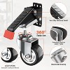Workbench Casters Assembly Retractable Casters Set of Four Heavy-Duty Side-Mount Casters Stepped Hub Casters - 3 of 4