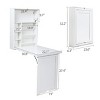 Wall Mounted Desk Modern with Folding Tabletop and Open Storage for Home Office 24in Wide-3irtyhousy - 4 of 4